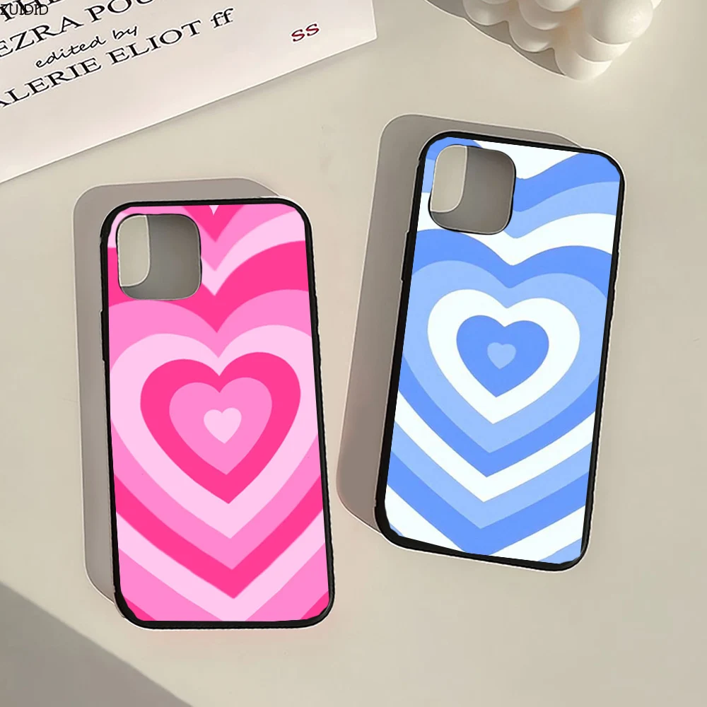 Модный розовый синий чехол для телефона с надписью Love Heart iPhone 13 11 12 Pro Max SE20 X XS XR 7 8