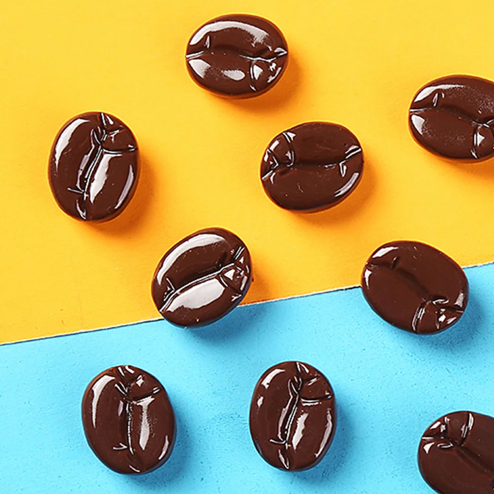 

20Pcs Resin Fake Coffee Beans Artificial Coffee Beans Imitation Food Model Coffee Bean Prop
