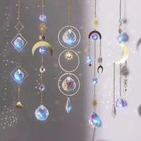 1PCS AB Crystal Suncatcher Window Sun Catchers Hanging Drop Pendant Rainbow Maker Home Garden Decoration 1
