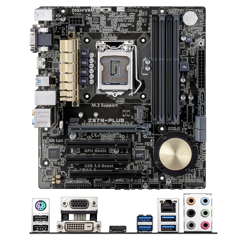 Scheda Madre Intel Z97 Z97M-Plus Usata Scheda Madre Desktop Originale Lga1150 Lga 1150 Ddr3 32Gb Usb2.0 Usb3.0 Sata3