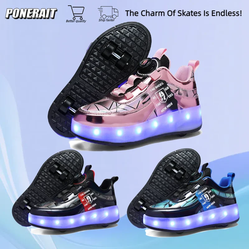 

Outdoor Children's Skates For Boys And Girls Street Sports And Leisure Roller Skates Adjustable Flashing Removable Skates