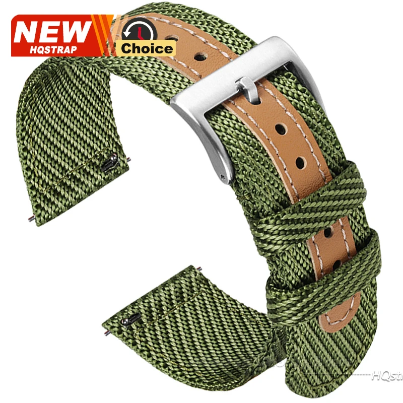 Quick Release Nylon Woven Universal Watch Strap - Men's & Women's Replacement Watchband