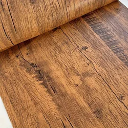 Vintage Wood Grain Vinyl Wallpaper - Waterproof Self - Adhesive Decor Stickers for Furniture and Surfaces (Wood)