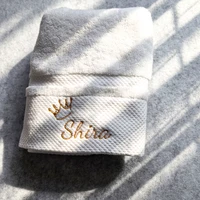 Customized Baptism Towel 70x140cm Bath Towel Personalized Cotton Towel with Name and Date Unqiue Wedding Birthday Gift Towel Set 1