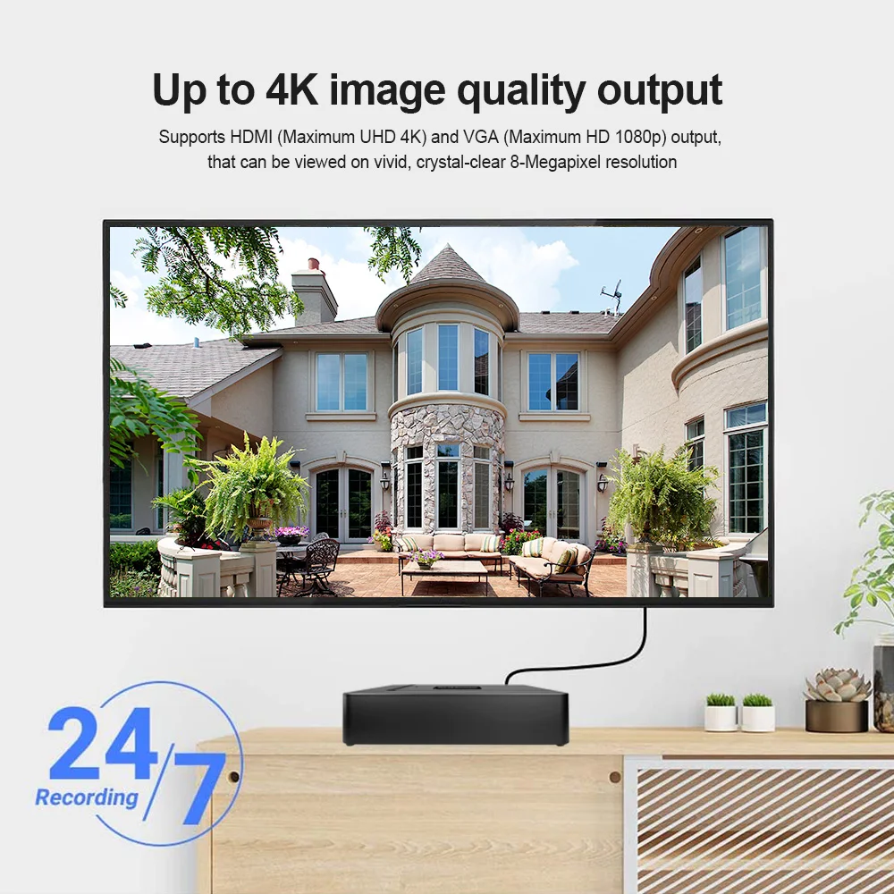 Srihome NVS003 16CH 4K UHD NVR H.265 Network Video Recorder Security Protection Surveillance 8T HDD CCTV Wifi IP Cam System network video recorder,surveillance security