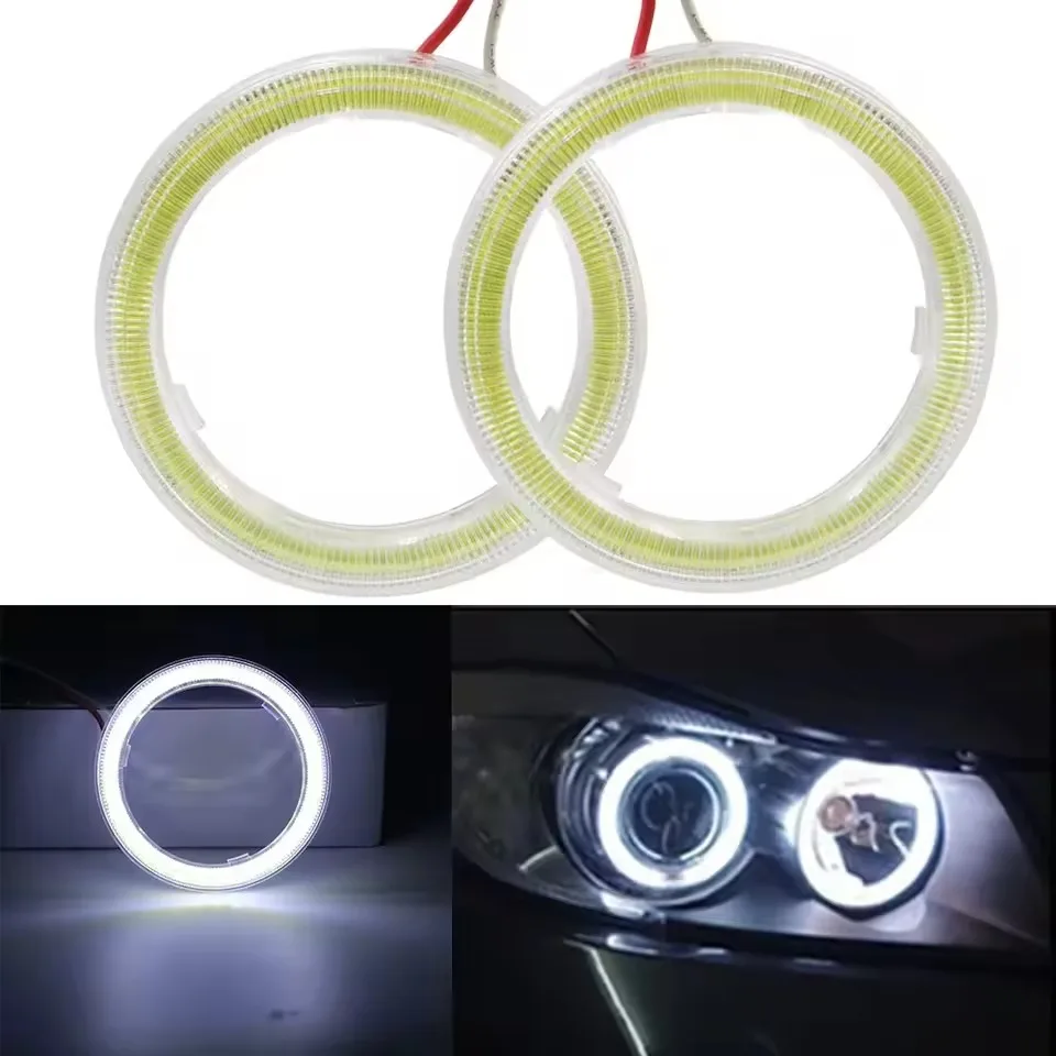 LED Car Angel Eyes Halo Ring Lamp Daytime Running Light