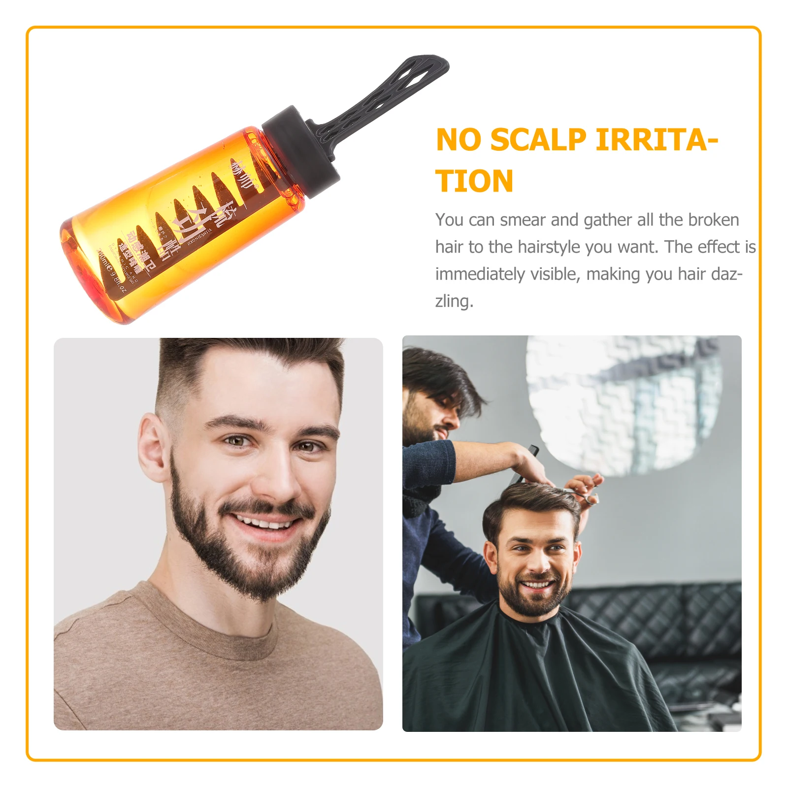 2 In 1 Hair Oil Gel Cream Wide Tooth Comb Back Hair Styling Cream For Men Styling Definer Tools Salon Accersories