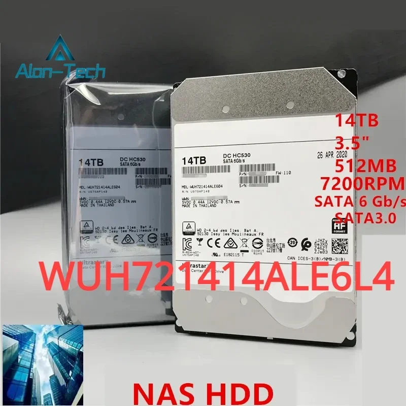 Internal HDD HDD For W-D WUH721414ALE6L4 14TB 3.5" SATA 6 Gb/s 512MB 7200RPM For Internal HDD Enterprise Class