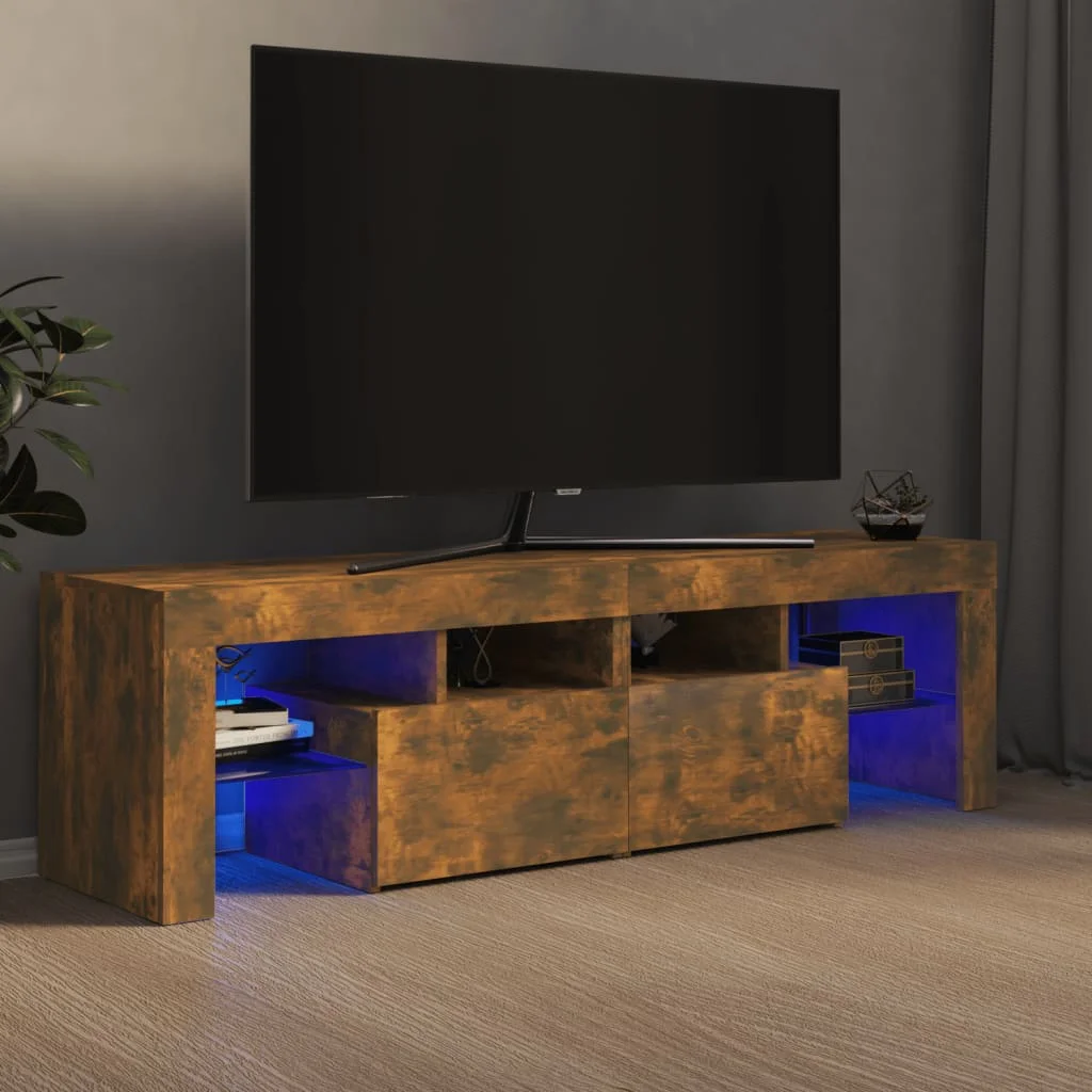 Airdown Wood TV Stand with LED Lights 39 Inch Modern Entertainment Center  for Gaming Living Room, Bedroom TV Console - AliExpress