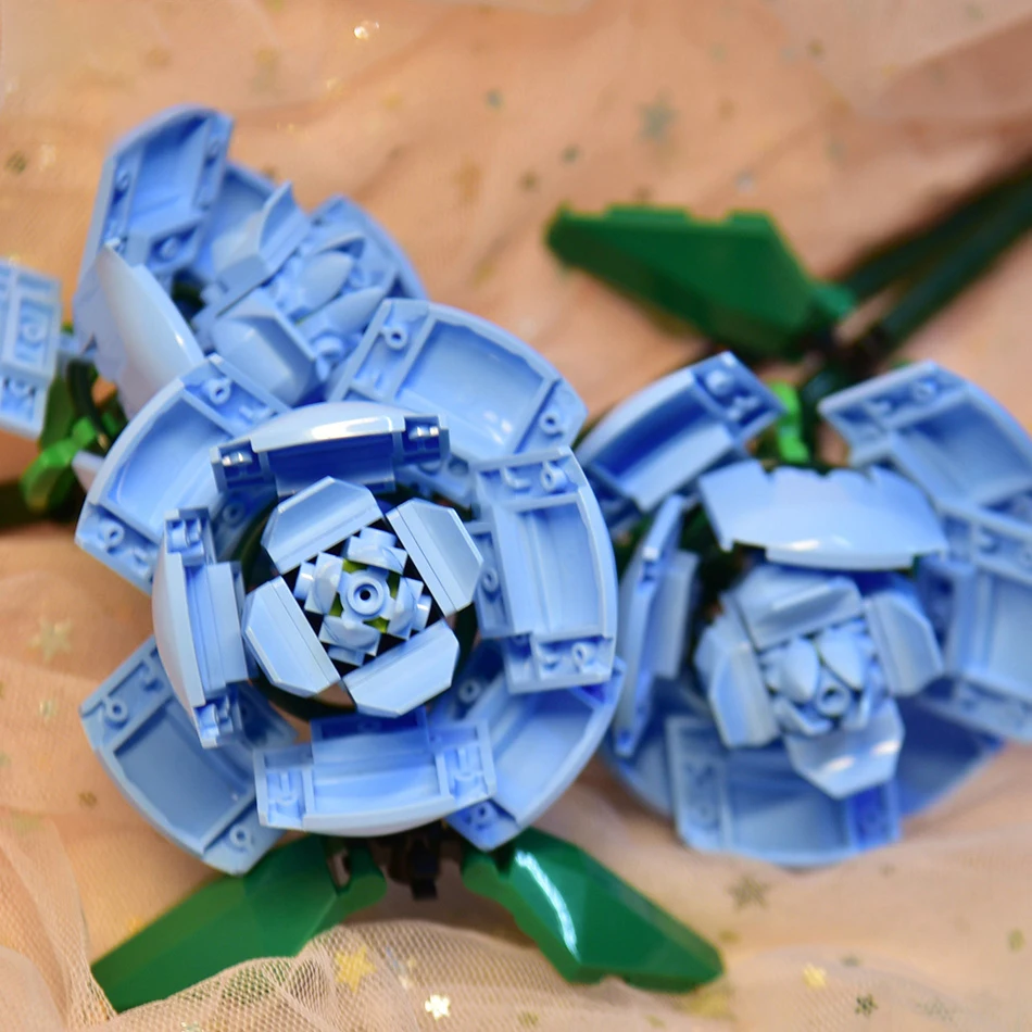 MOC Flower Series 62PCS Building Blocks City Creative Rose Valentine's Day Romantic Rose Girls Toys Gifts Classic Bricks No Box construction blocks building blocks anime block toys