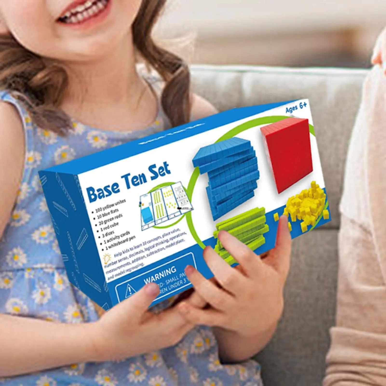 Kid Base Ten Blocks For Math Digital Montessori Learning Decimal 3D Place Value Blocks Counting Cube Toy Teach Aids