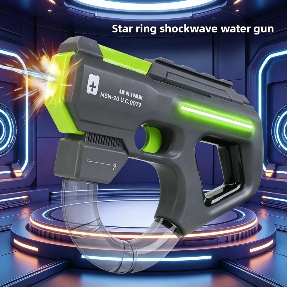 스타 링 쇼크웨이브 물총 멋지고 눈길을 사로잡는 전동 물총 전기 멀티샷 물총