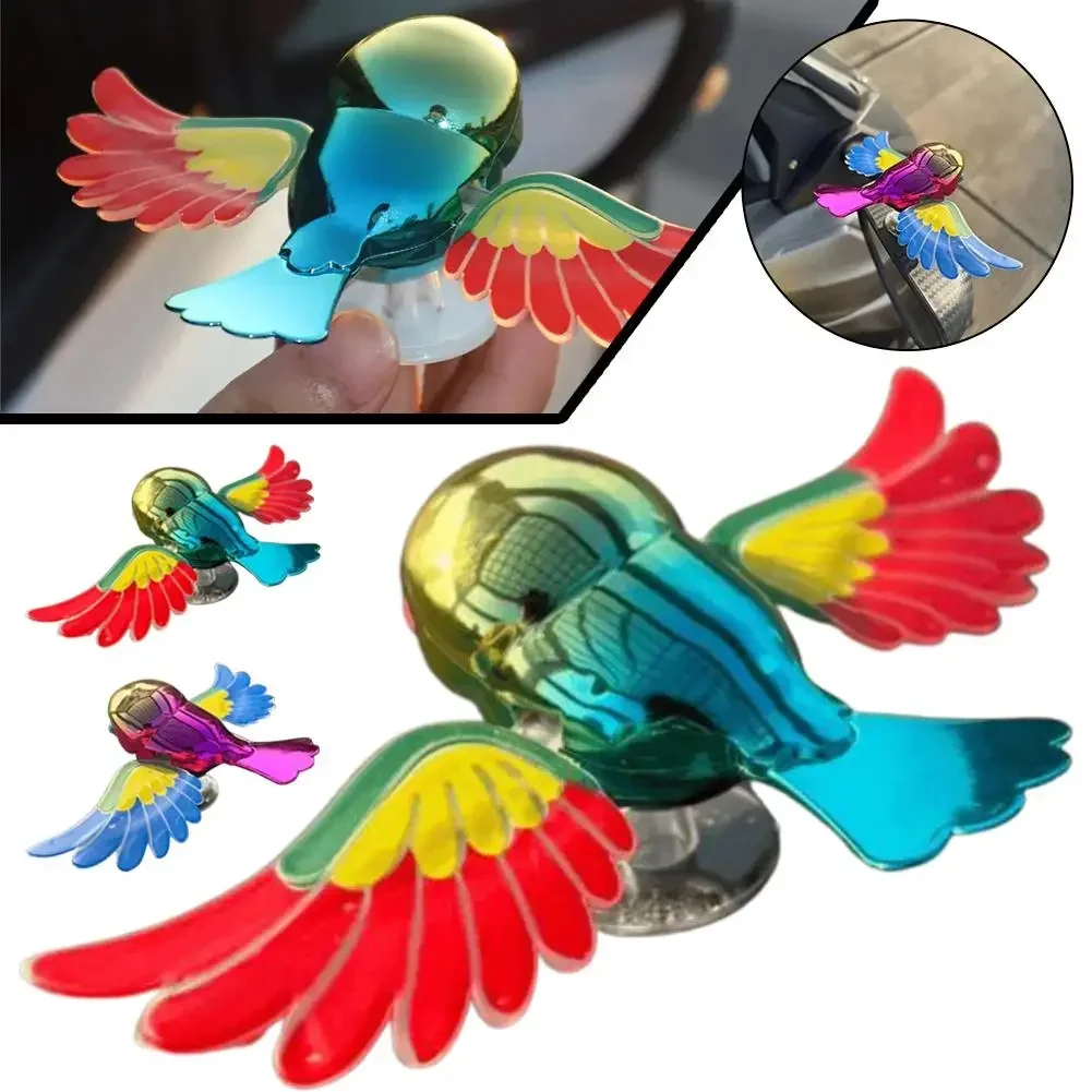 Bird Ornament Waving Wings Rearview Mirror Decoration for Vehicle