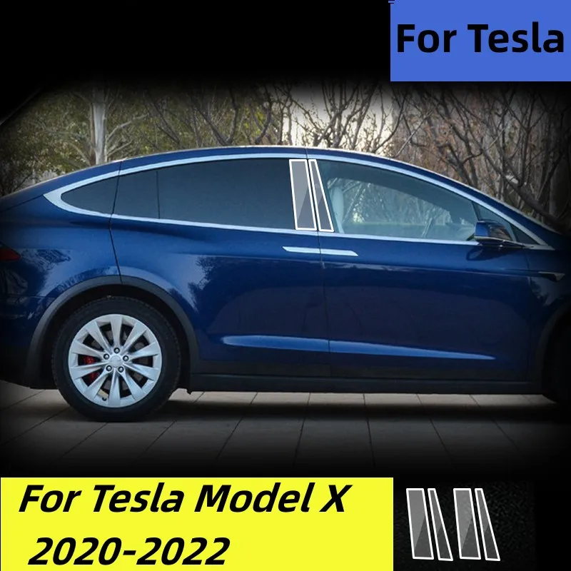 

TPU film For Tesla Model X 2020-2022 Window Center Pillar Protective Film Anti-scratch Cover Car Protector Exterior Accessories