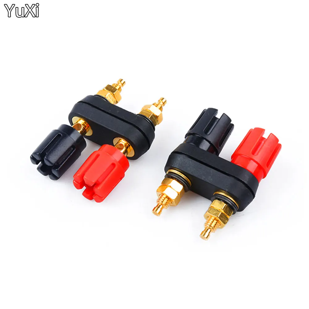 

1Pcs Dual Plum 4mm Banana Socket Female Couple Wire Terminal Binding Post Speaker Power Supply Amplifier Banana Plug Connector