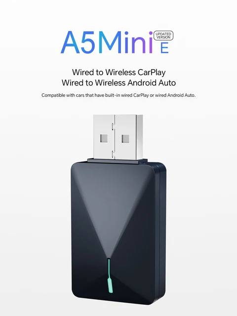 Adattatore Wireless Android Auto E CarPlay 2in1 | Connessione Veloce | Plug & Play