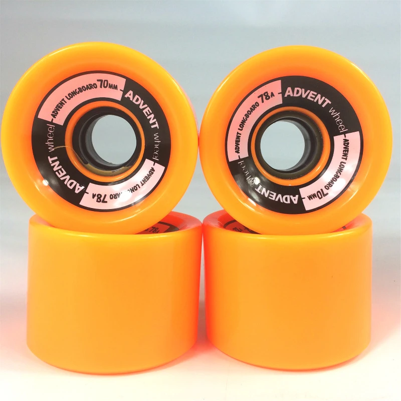 78A 고반발 PU 롱보드 휠 70*51mm 다양한 색상 댄싱보드, 랜드서프, 스케이트 크루저, 스케이트보드 휠용
