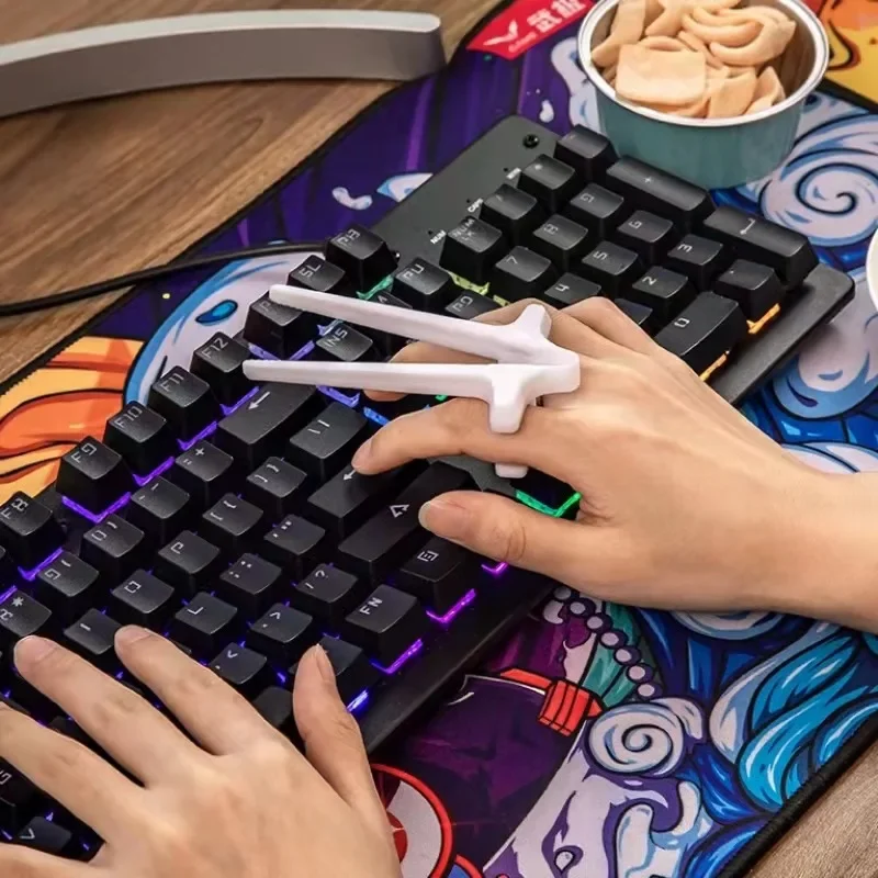 Finger Chopsticks Game Player Snack Chopstick Holder Plastic Game Finger Sets Game Controller Training Learning Chopsticks