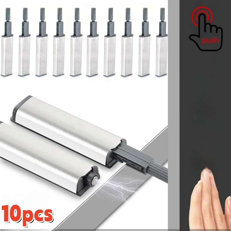 10 Pcs Magnetic Push Latches for Cabinets Push to Open Cabinet Hardware Touch Damper ers Drawer Latch Door Stopper magnetic cabinet catches magnetic cabinet latches cabinet door latch door stops cabinet door stop