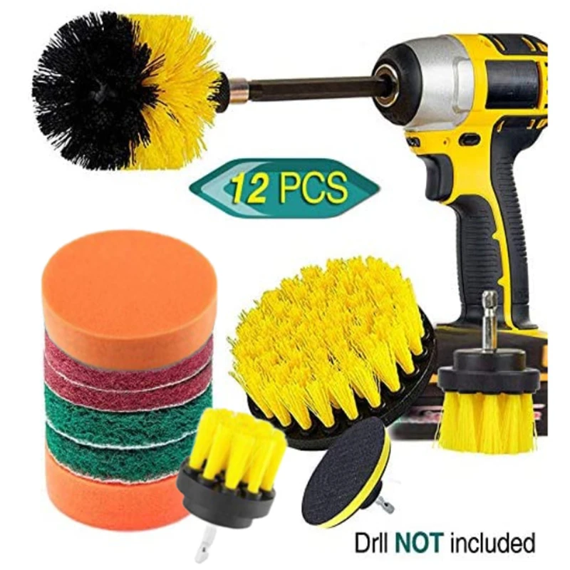 2023 New Drill Brush Attachment Set Power Scrubber Brush Car Polisher