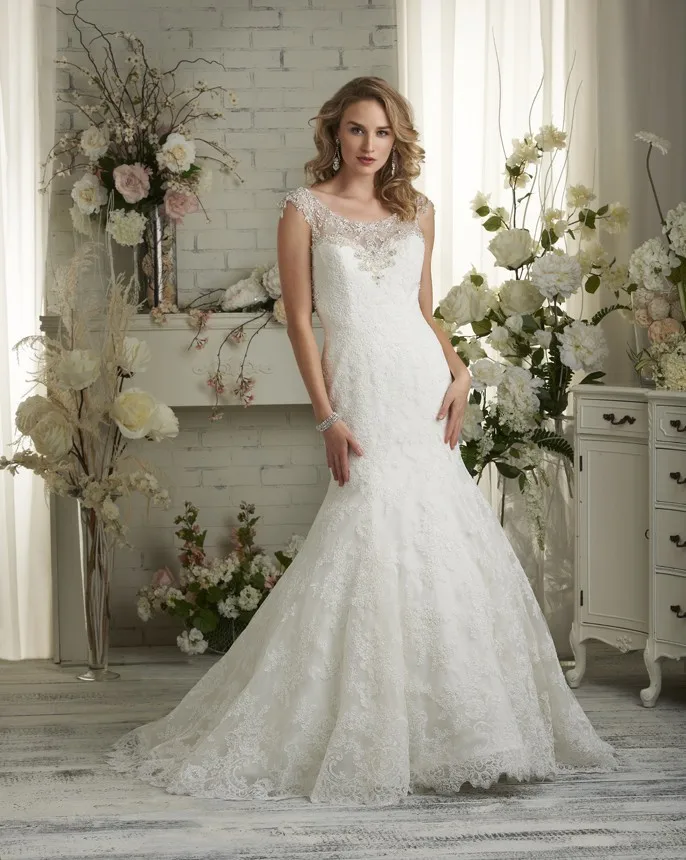 

Elegant Cap Sleeve Long Mermaid Lace Bridal Gown 2018 High Quality Scoop Neck vestido de noiva mother of the bride dresses