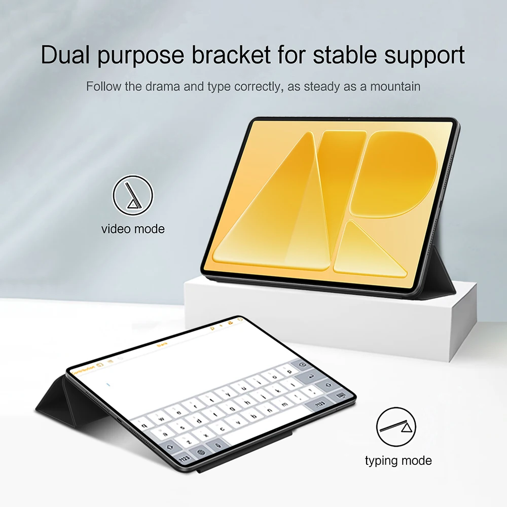 Magnetic Tri-Fold Flip Smart Stand Tablet Case