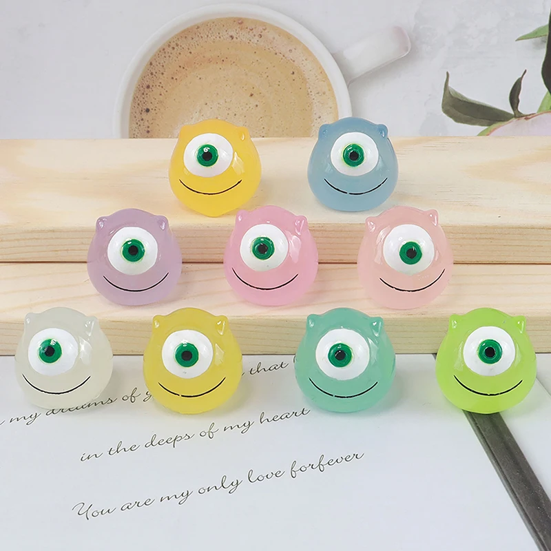 

Luminous Cartoon Cute Miniature Monster Big Eyes 3D Pendant Car Decoration DIY Creative Keychain Jewelry Accessories