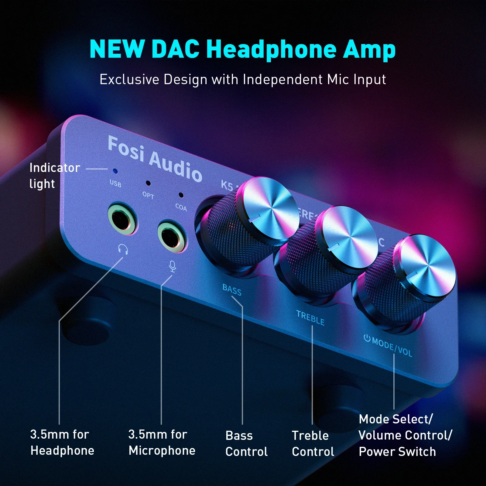 イヤホン Fosi Audio K5 Pro & Moondrop lan Amazon.com: Fosi Audio K5 Pro Gaming DAC Headphone Amplifier