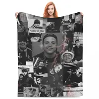 Super Soft Blankets Camping Plk Photo Bedding Throws Kpop Music Singer Flannel Bedspread Couch Chair Novelty Sofa Bed Cover 1