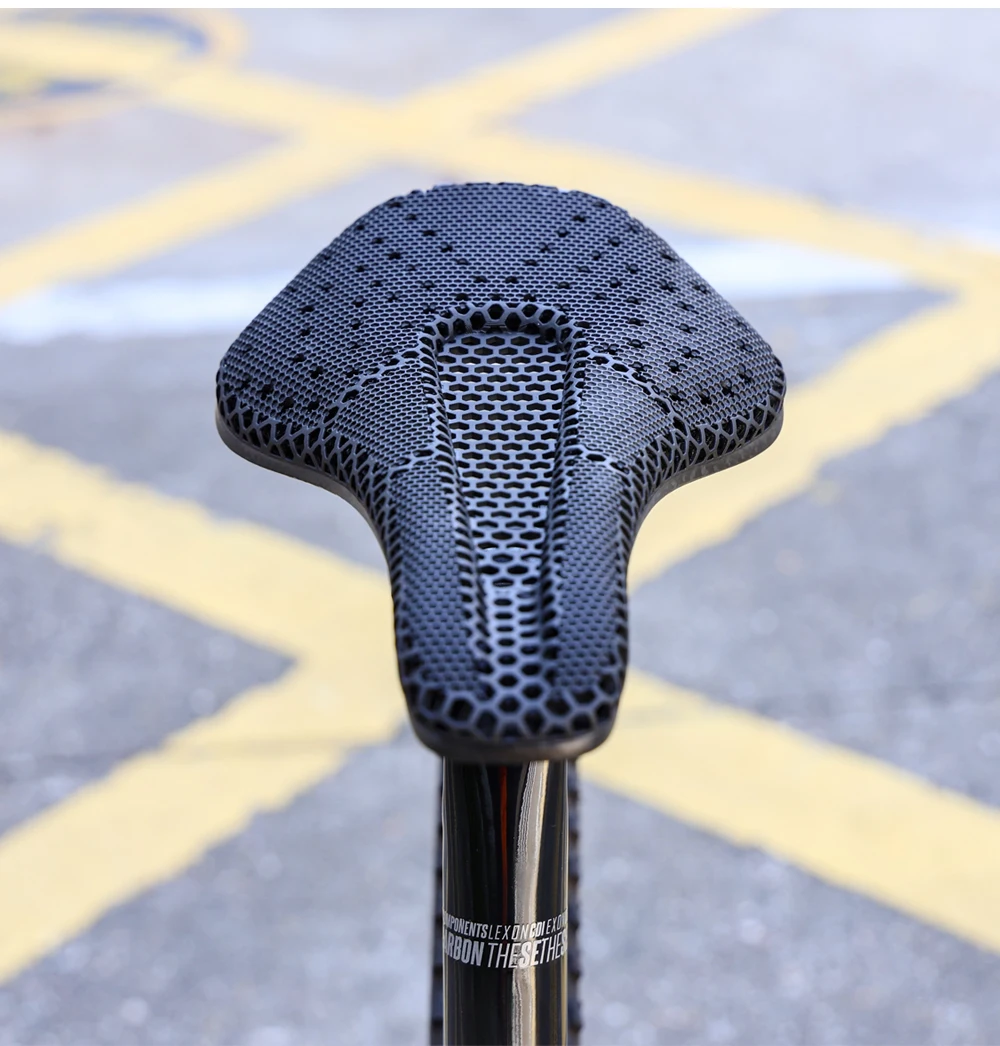 RYET Vollcarbon-Sattel, 3D-gedruckter Fahrradsattel, ultraleicht, hohl, bequem, atmungsaktiv, MTB/Straße, 150 mm, Fahrrad-Fahrradsitzteil – Detail 18