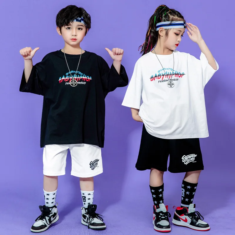 

Hip Hop Costumes for Girls Boys Jazz Ballroom Dance Clothes Children Hiphop Party Stage outfits Competition Dancewear Perform