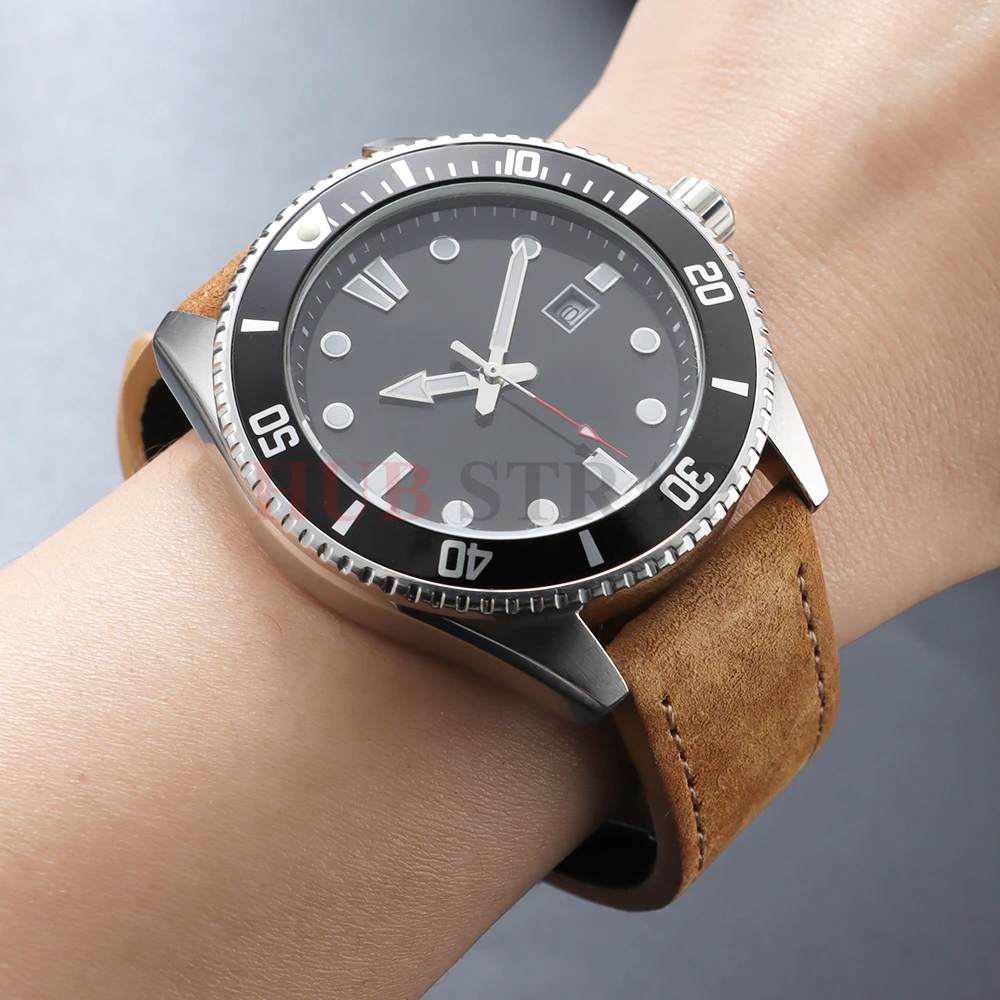 Vintage Suede Cowhide Watch Strap with Butterfly Buckle Bracelet - Sport Wristband