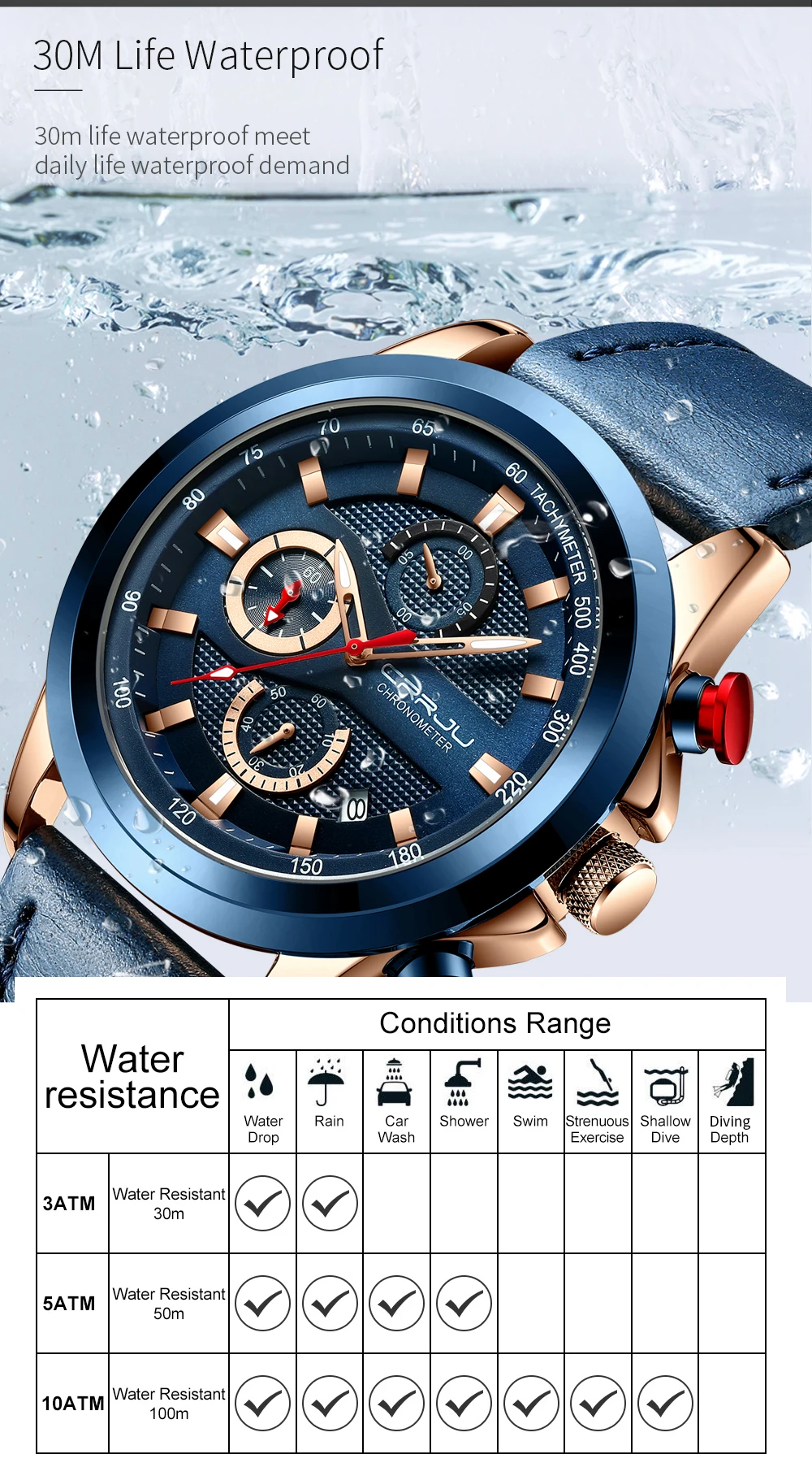 CRRJU 2282 Men Watch description image 10