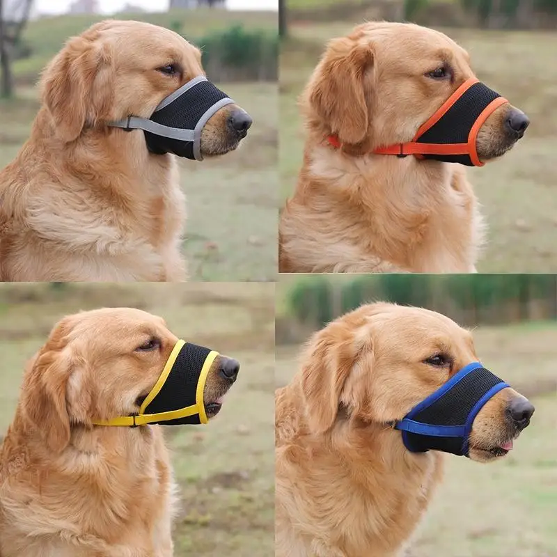 Pet Mask Dog Mouth Cover Breathable Mesh Pet Mouth Cover Anti barking and Anti biting