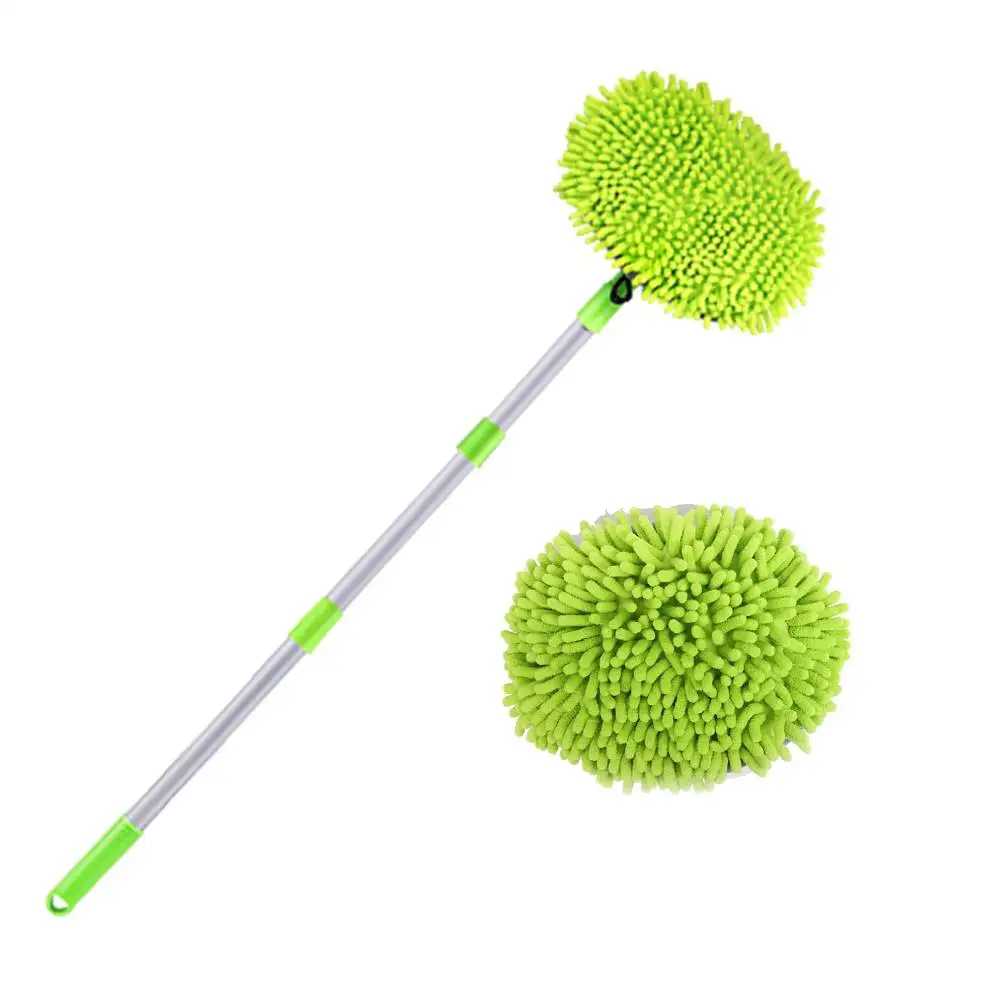 Car Washing Mop Kit Long Handle Microfiber Car Cleaning Brush Kit Telescoping Washing Brush Mop Scratch Free