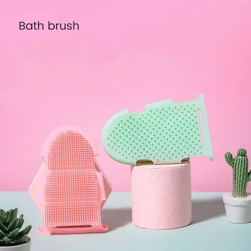 Bathing Brush Japanese Lovely Wind Bath Silicone Massage Pet Bath Brush Cutin Removing Gloves Silicone Body Brush 2
