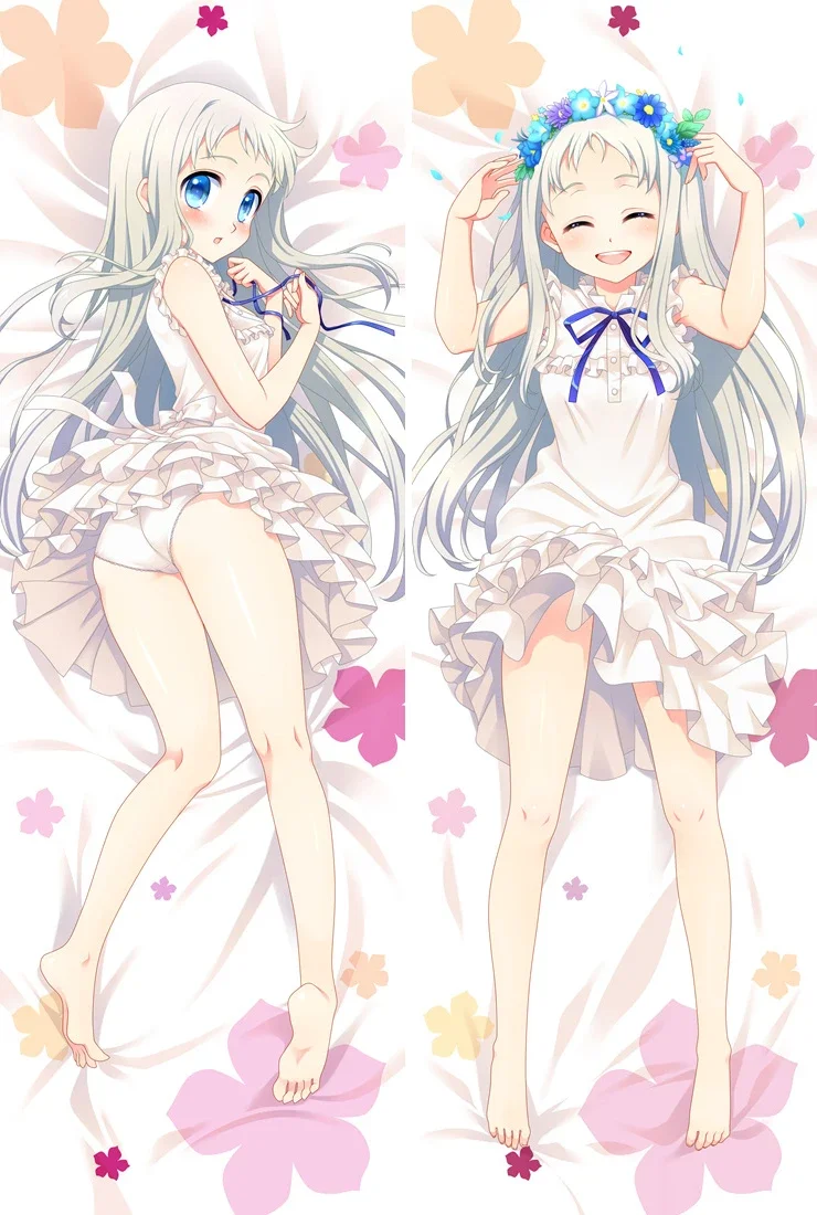Il Nuovo Anime Giapponese Anohana Federa Honma Meiko Menma Dakimakura Federa Decorativa Per Il Corpo Che Abbraccia La Federa Del Cuscino
