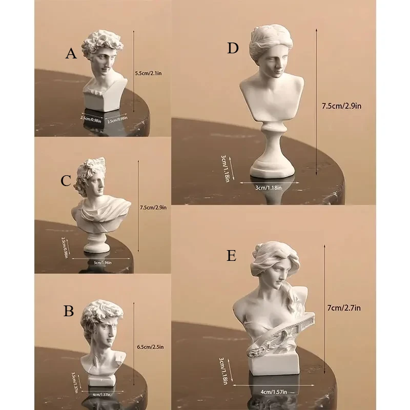 Apollo Bust Greek and Roman Mythology God of Sunlight Resin Head Bust Sculpture Figurine Home Decor