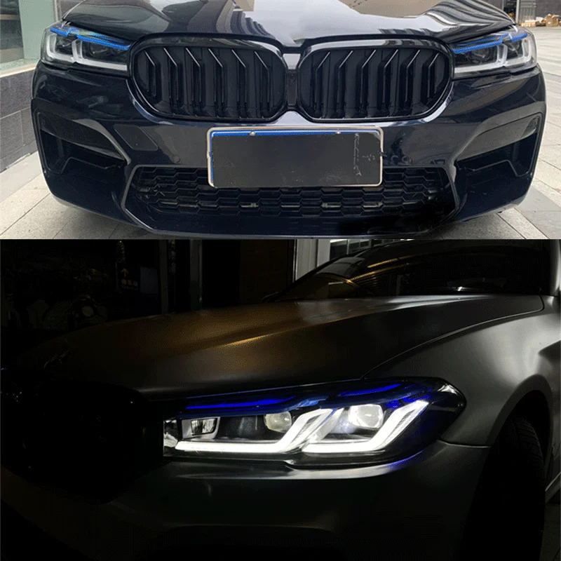 Led Headlight For Bmw G38 G30 M5 2018-2022 Year Laser Headlights Drl  Daytime Running Light Turn Signal With Blue Night Mode - Daytime Running  Lights - AliExpress