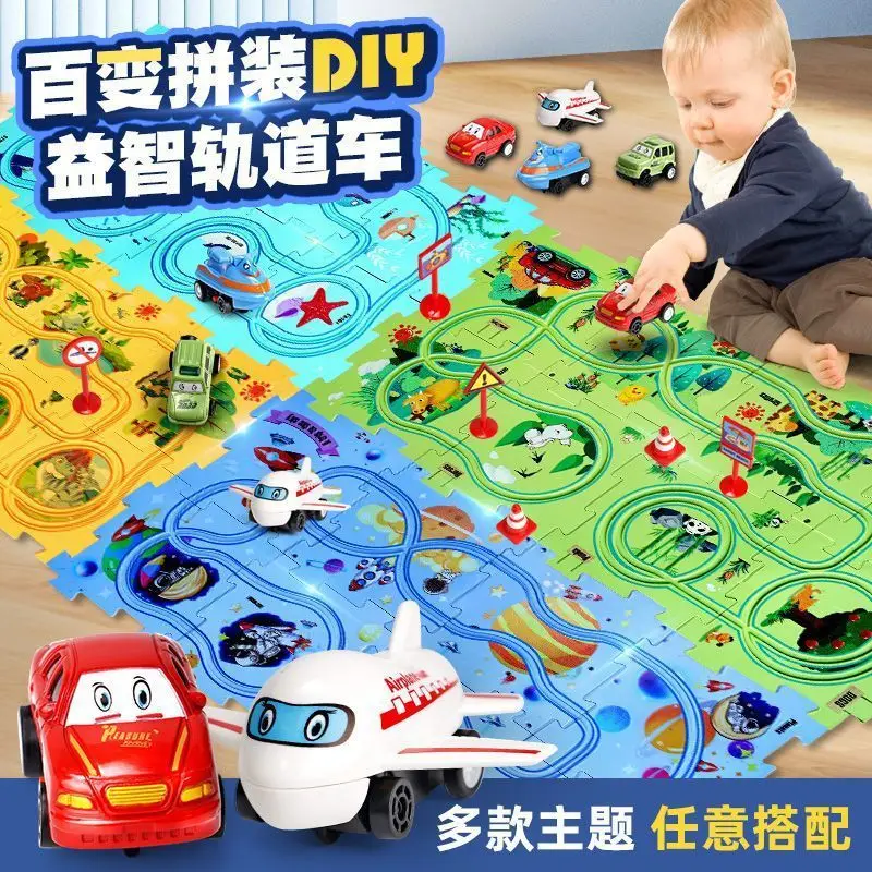 Puzzles for Kids DIY Assembly of Electric Tram Automatic Track City Scene Construction of Puzzle for Kids 3
