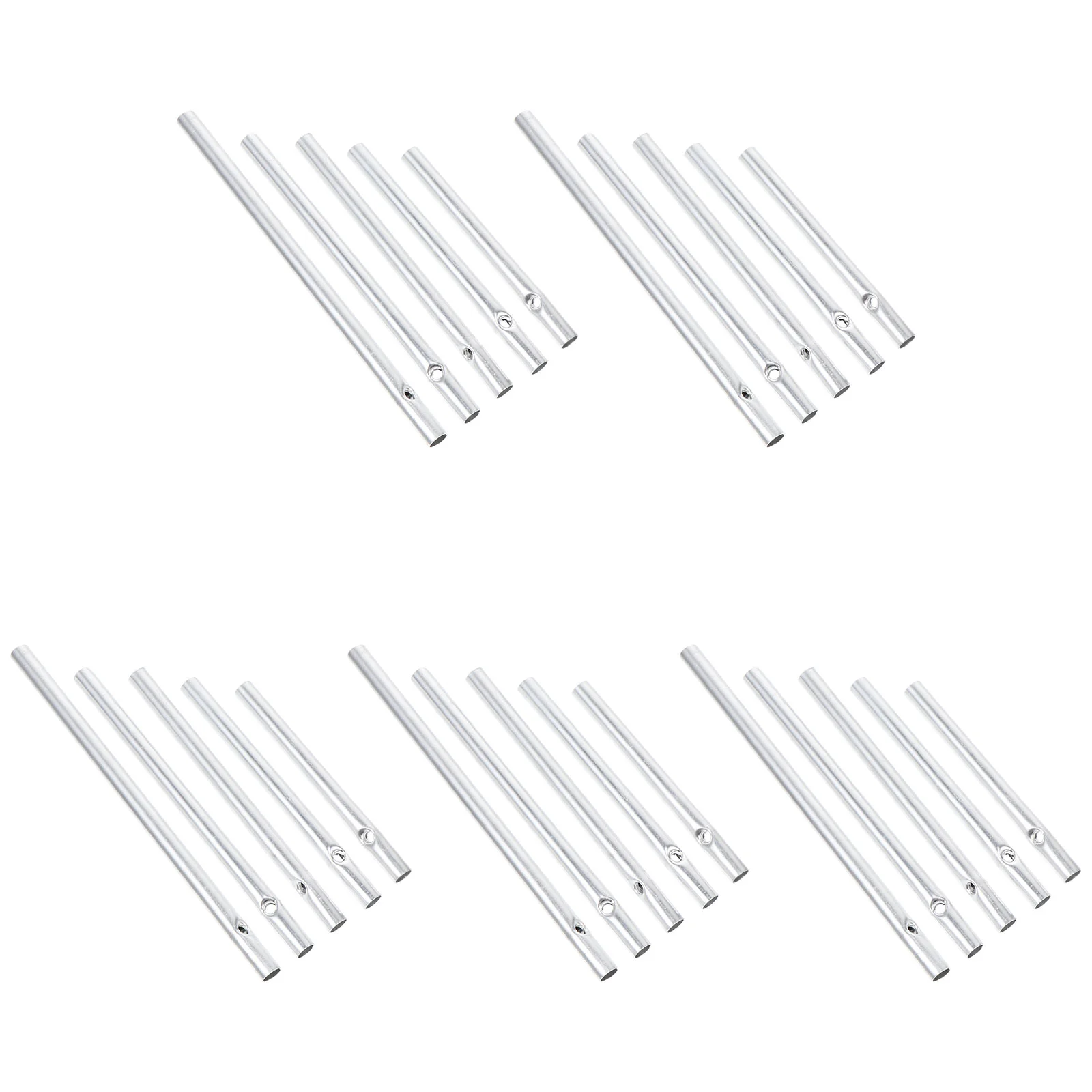 

25/30Pcs Different Length Wind Chime Tubes Set Silver Tone Empty Wind Chime Making Kit For Home Decoration DIY Wind Chime Tubes
