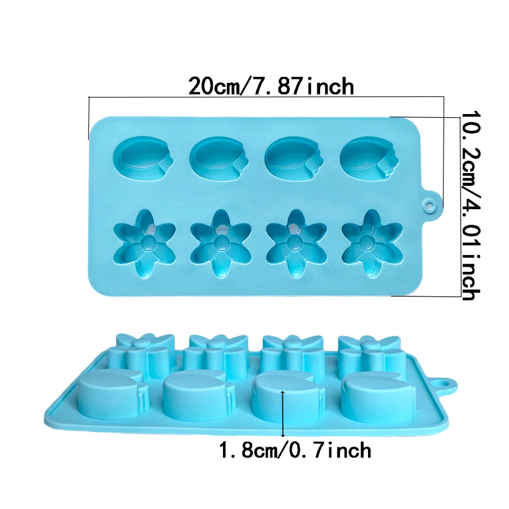 1Pc 8-Hole 2 Types Flower-Shaped Silicone Chocolate Candy Mold – DIY Pudding, Cookie, F... - SKU FSSM1737 - UGI Packaging
