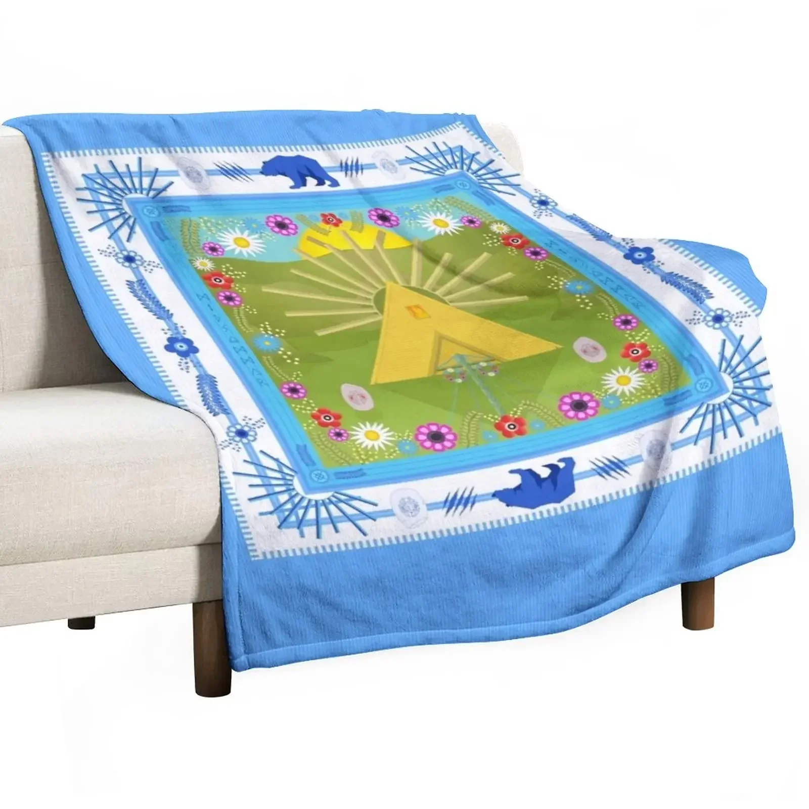 

MIDSOMMR Throw Blanket Kid'S Summer Shaggy Plaid on the sofa Blankets