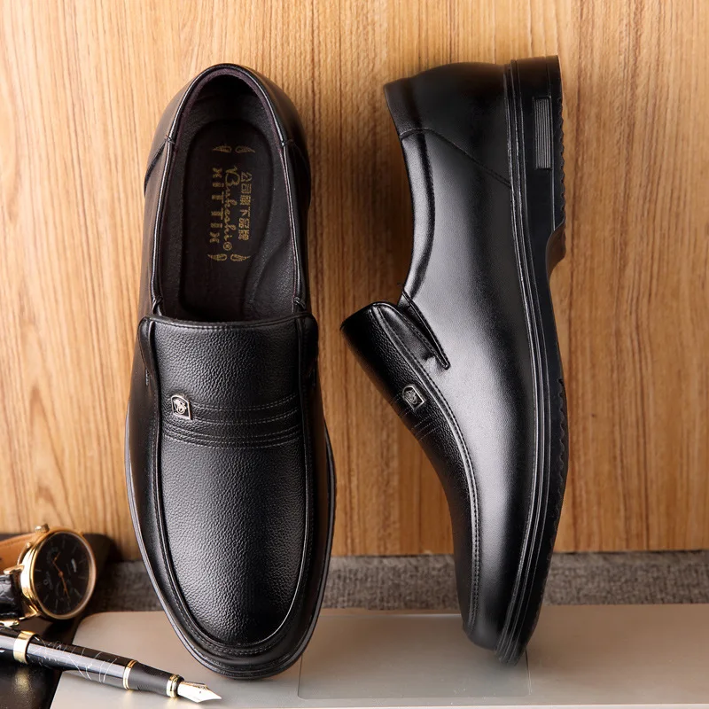 Leather Men Formal Shoes Luxury Brand 2025 Men's Loafers Dress Moccasins Breathable Slip on Black Driving Shoes Plus Size 38-46 3