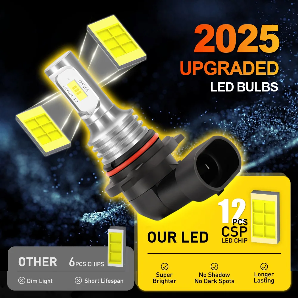 2x 6000K 화이트 LED 자동차 안개등 3570 CSP 전면 안개등 전구 포드 에코스포츠 2004-2012 2005 2006 2007 2008 2009 2010 2011용