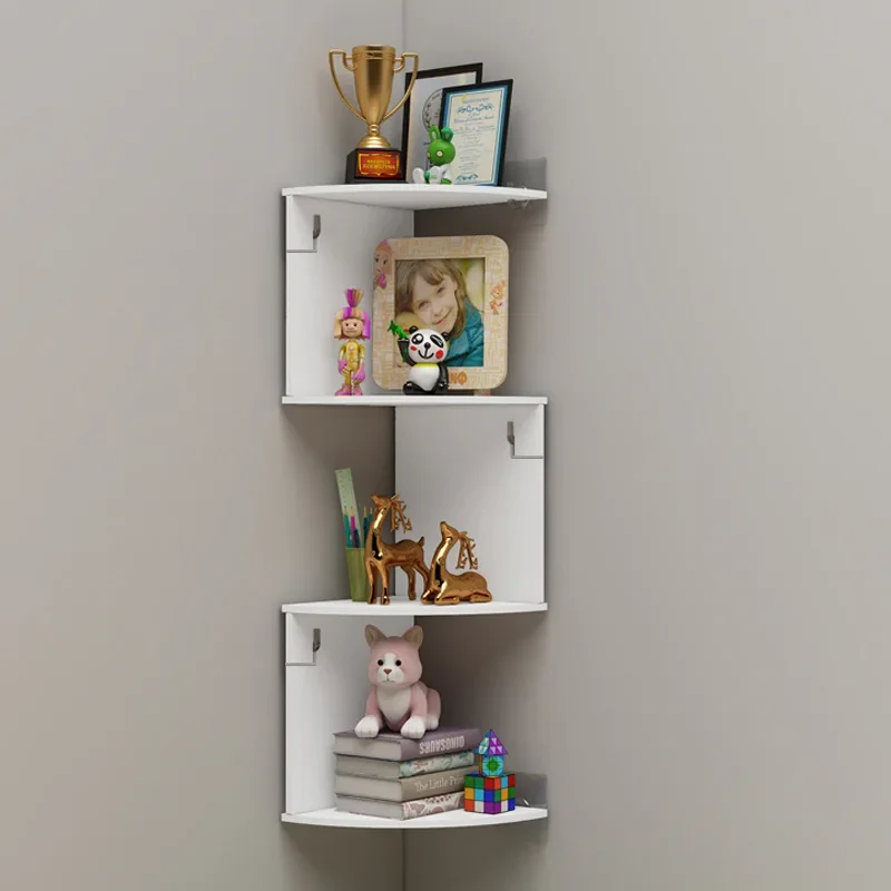 Simple Wall Shelf Bookshelf Wooden Multi-layer Wall Storage Rack Hanging Decorative Bedroom Living Room Partition Shelf