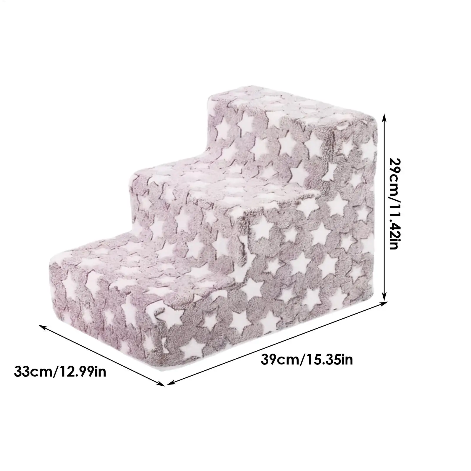 Pet Cat Stairs For High Beds 3 Steps Dog Stairs For Small Cats Climbing Removable Non-Slip Climbing Pet Ramp Washable Cat Ladder