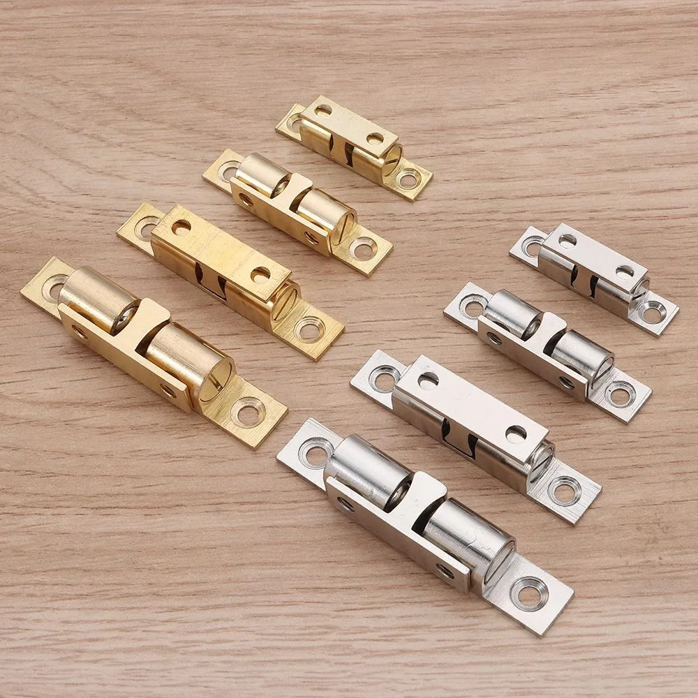 Closet Tension Latch Bead Lock Double Spring Steel Ball Door Bumper 40/50/60/70mm Damper Door Catch 1Pcs door latch