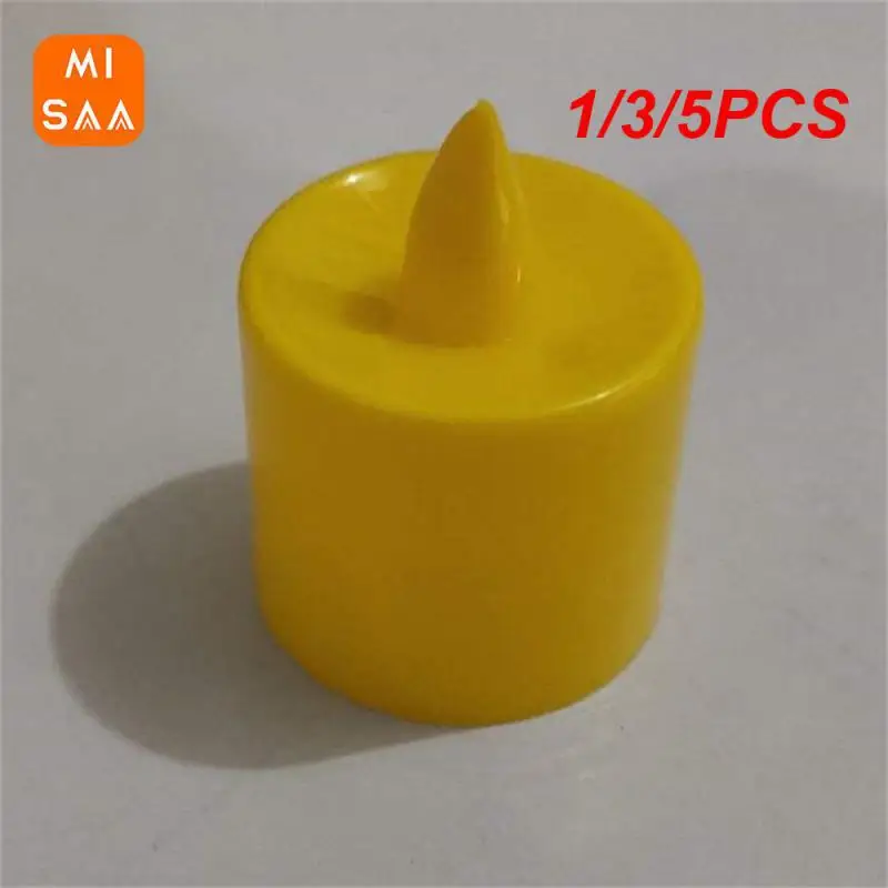 

1/3/5PCS For Valentine Day Reusable Material Pp Ktv Periphery Flameless Candle Many Applicable Occasions Available In 5 Colors