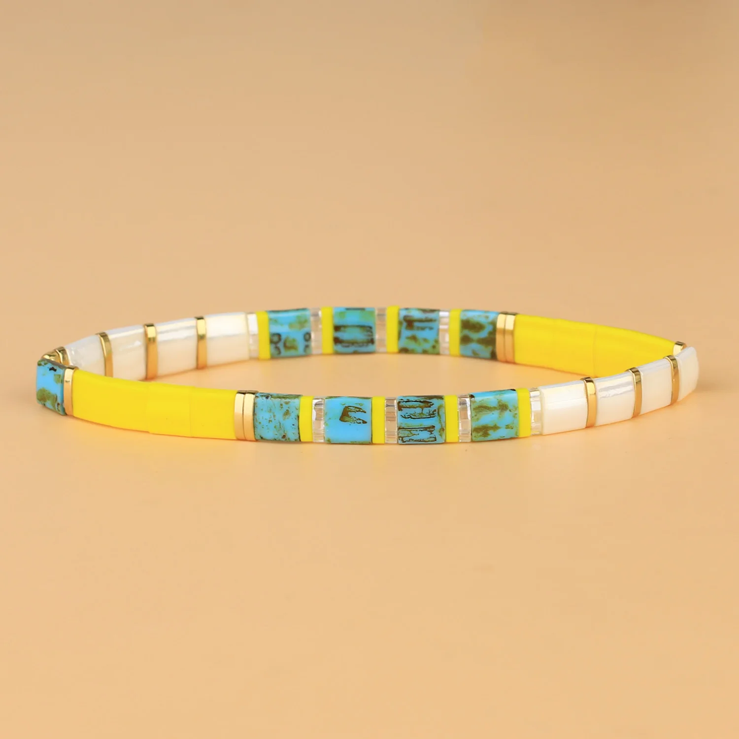 Womens TILA Beads Strand Bracelet Handmade Stack Friendship Stretch  Bracelets Candy Colors - AliExpress